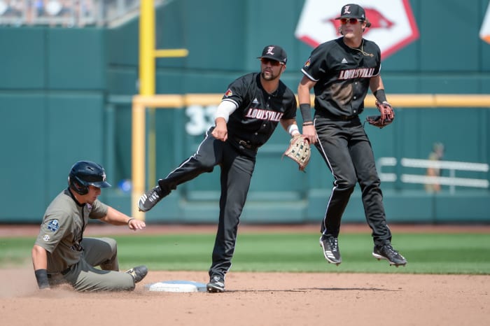 Houston Astros Prospect Tim Borden II (Right) with Louisville in 2019